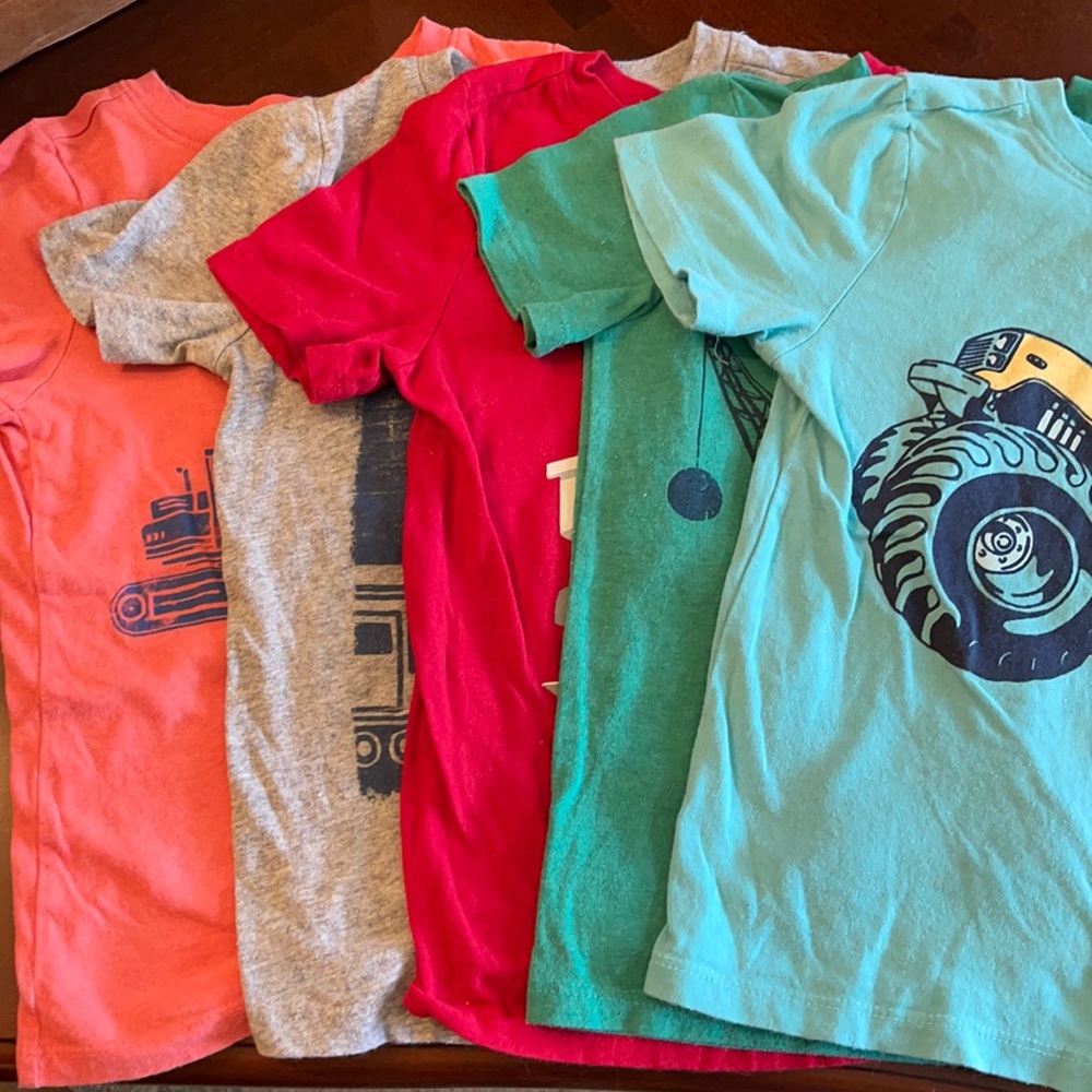 Boys size 5T five t-shirts